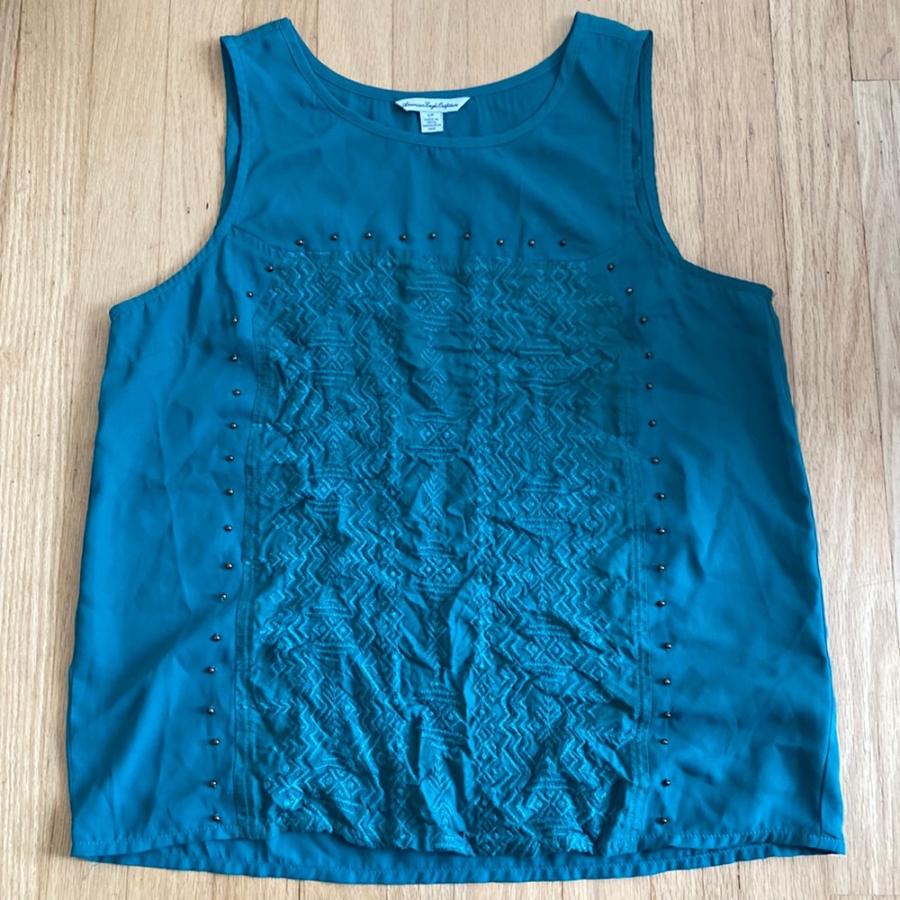 Green Beaded Top